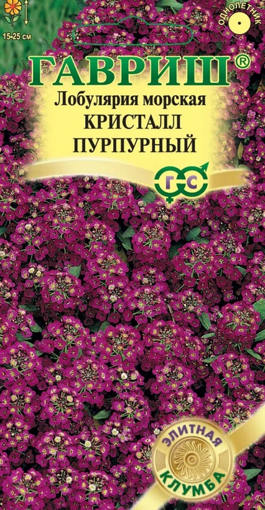 Лобулярия Кристалл Пурпурный, 15 шт. Элитная клумба
