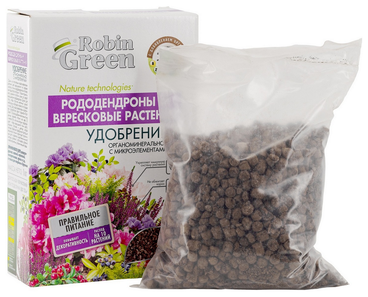 Удобрение для рододендронов и вересковых растений, 1 кг Robin Green