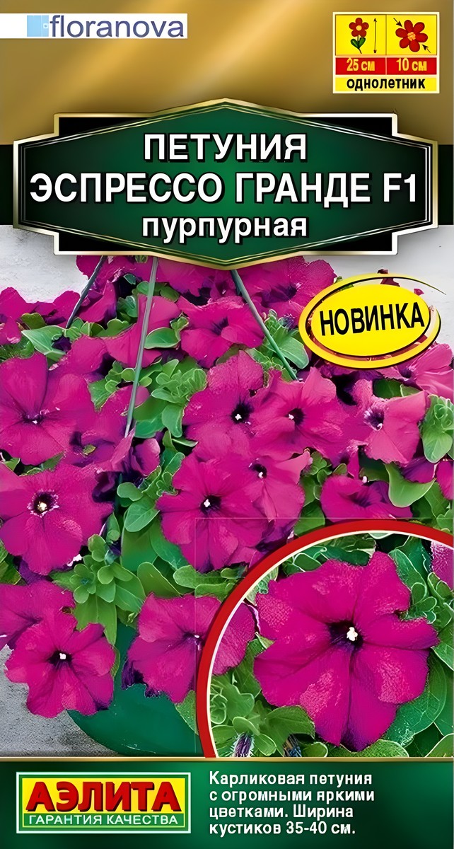 Петуния Эспрессо Гранде F1 крупноцветковая пурпурная, 7 шт.