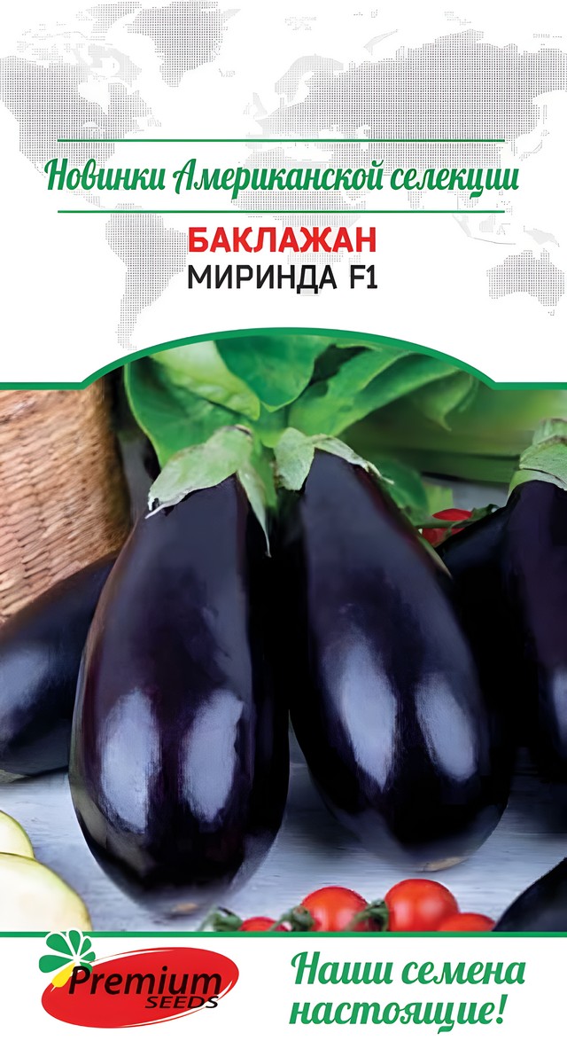 Баклажан Миринда F1, 5 шт. Американская селекция