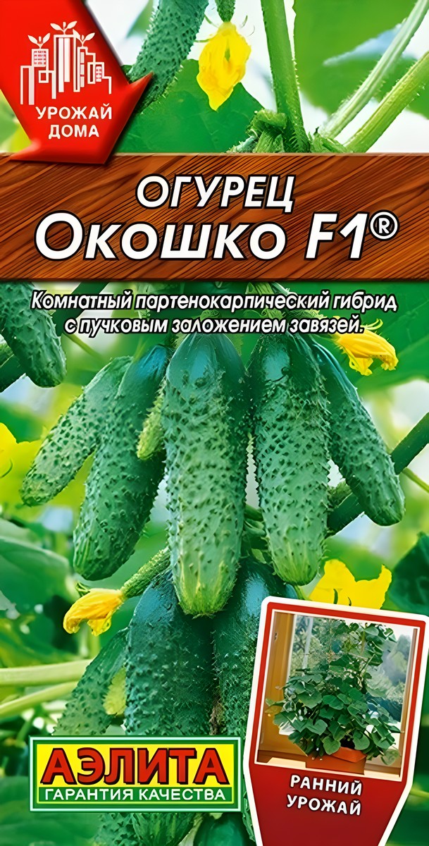 Огурец Окошко F1, 10 шт. Урожай дома