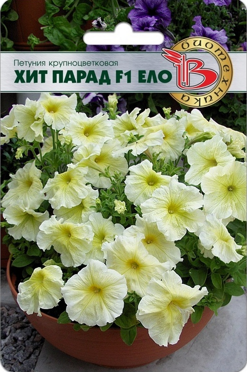 Петуния крупноцветковая Хит Парад F1 Ело, 15 шт. Биотехника