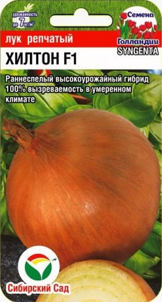 Лук репчатый Хилтон F1, 100 шт. Сибирский сад