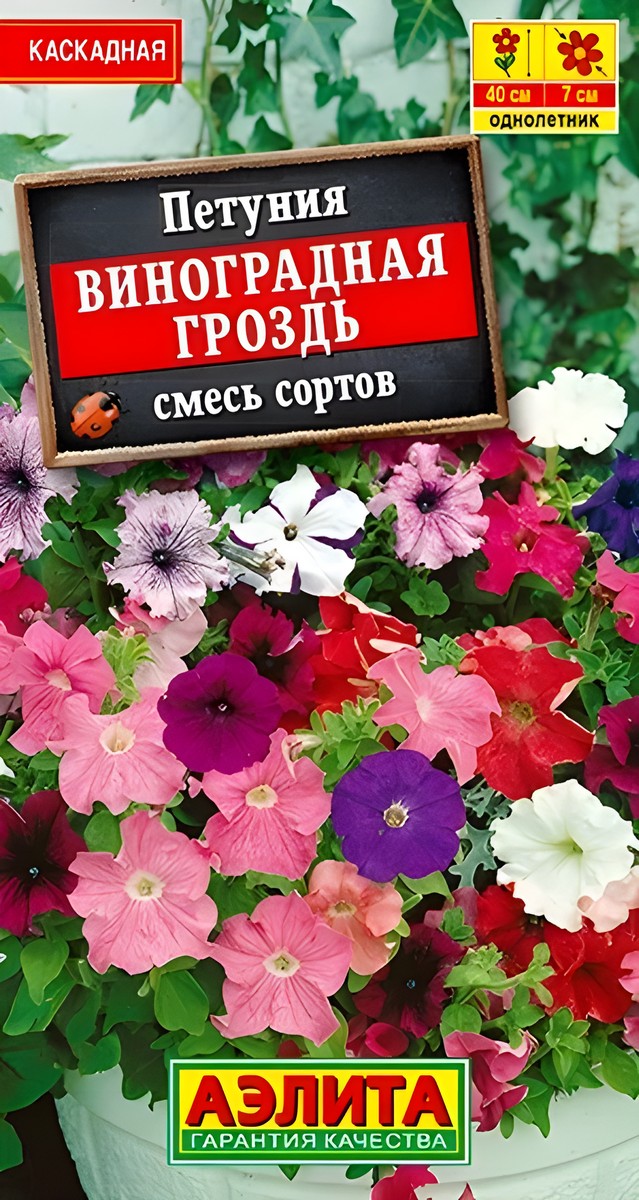 Петуния Виноградная гроздь каскадная, смесь сортов 0,05 г