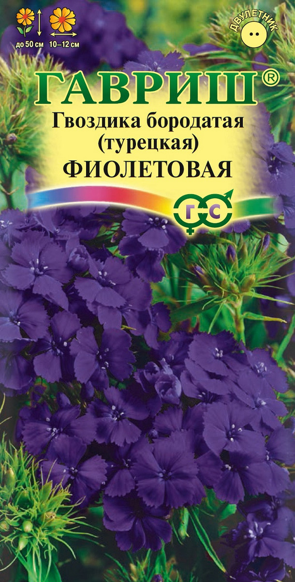 Гвоздика турецкая бородатая фиолетовая, 0,1 г  