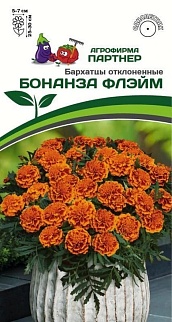 Бархатцы Бонанза флэйм, 10 шт. Агрофирма Партнер.
