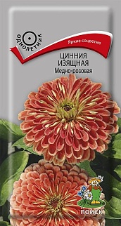 Цинния изящная Медно-розовая, 0,4 г