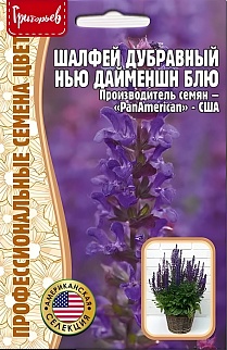 Шалфей дубравный Нью Дайменшн Блю, 5 шт.