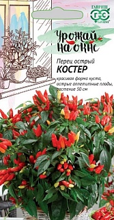 Перец острый Костер, 0,1 г. Урожай на окне.