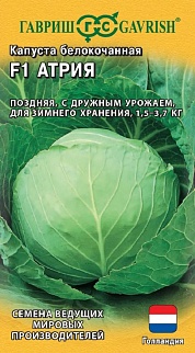 Капуста белокочаная Атрия F1, 10 шт. Голландия.