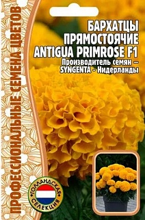 Бархатцы прямостоячие Antigua Primrose F1, 5 шт.
