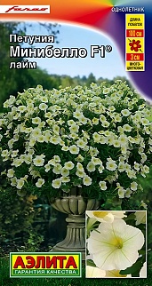 Петуния мини Минибелло F1 лайм многоцветковая, 5 шт.